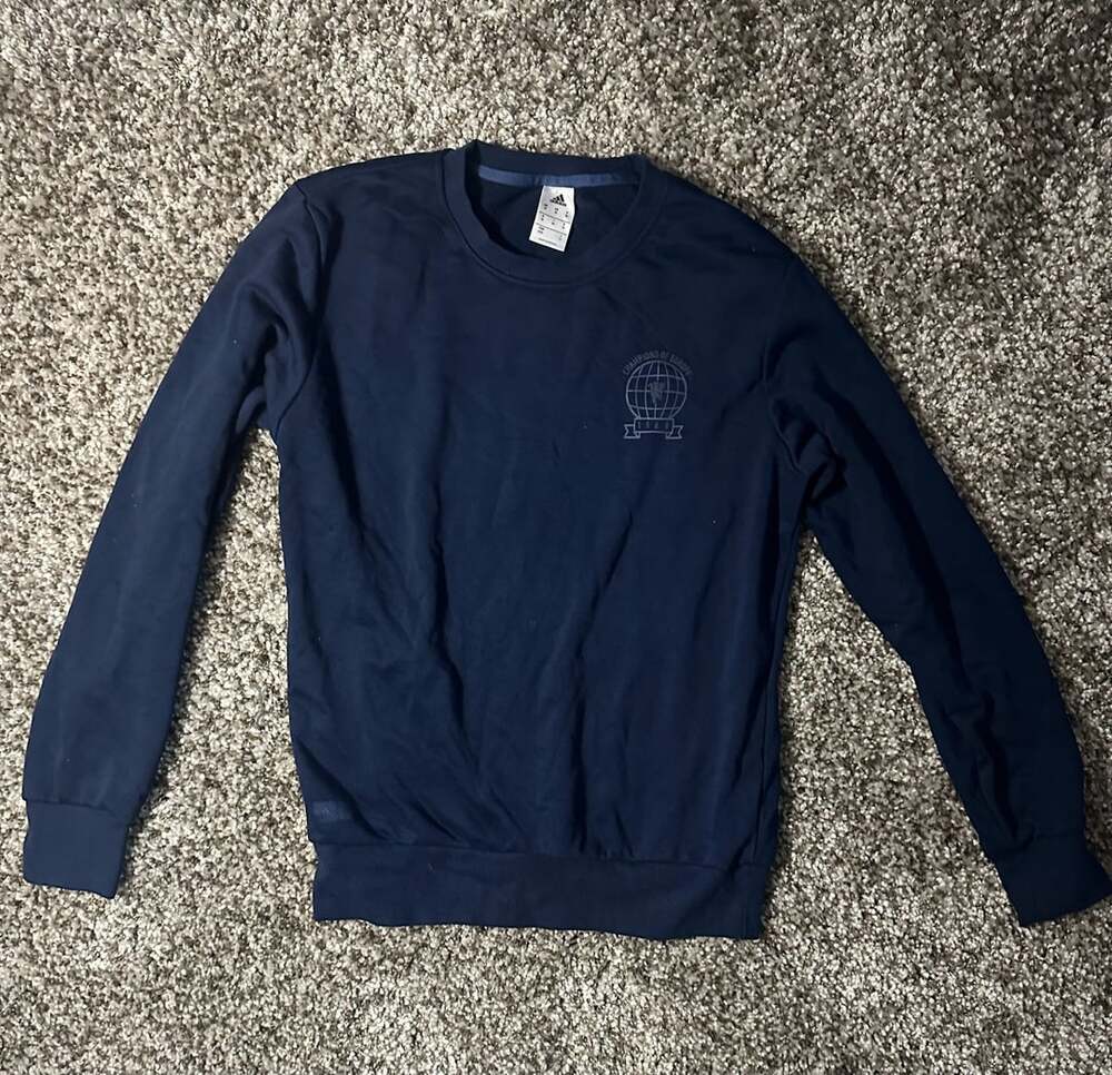 Adidas Manchester United Graphic Sweatshirt Collegiate Navy Size Medium CW7650